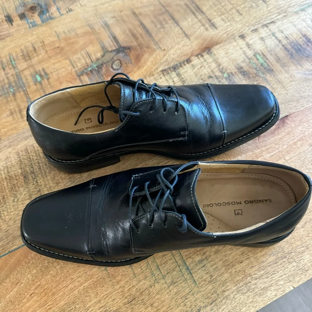 Sandro Moscolini Cap Toe Leather Derby Mens Dress Shoes Size 11.5 D